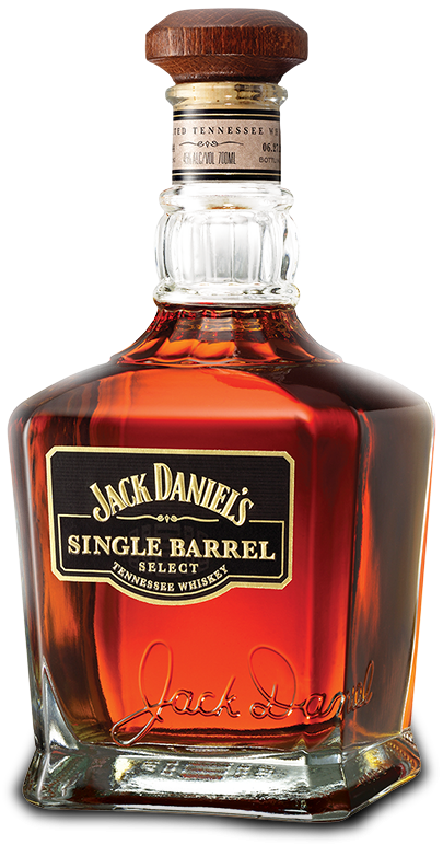 Jack Daniels Single Barrel Whiskey Bottle PNG image