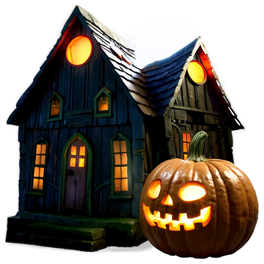 Jack O Lantern In Haunted House Png 05252024 PNG image