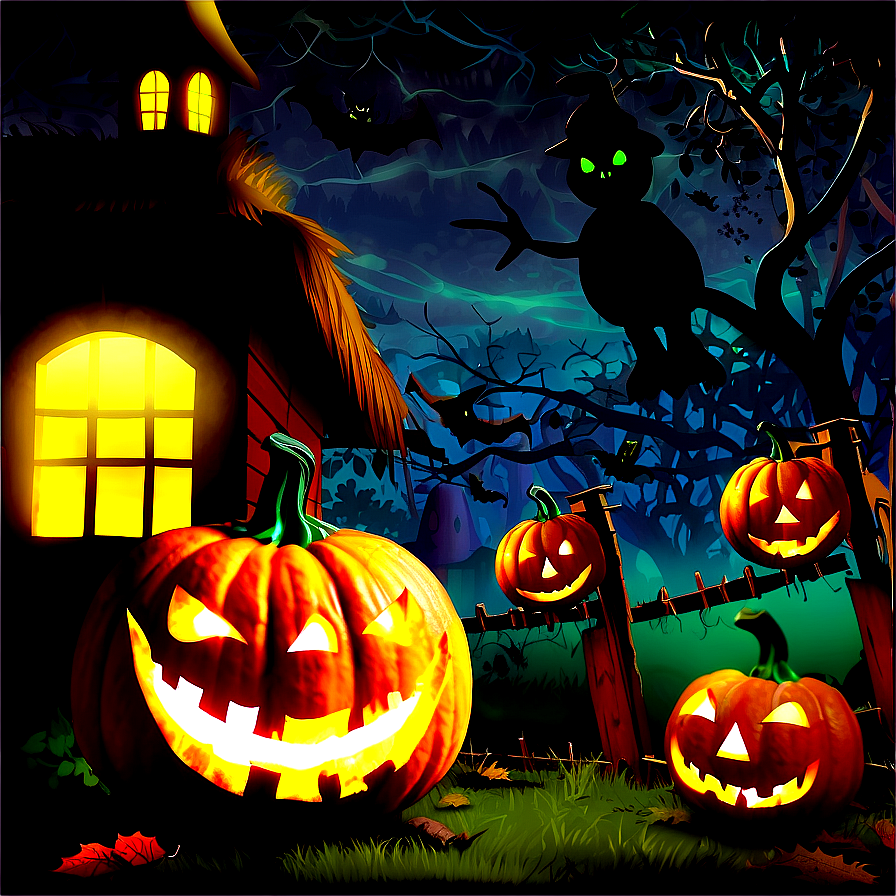 Jack O Lantern In Haunted House Png 84 PNG image