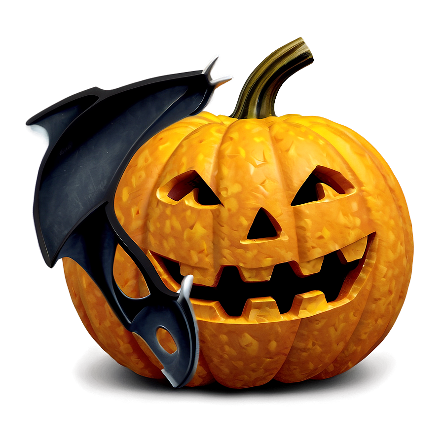 Jack O Lantern With Bats Png Egp PNG image