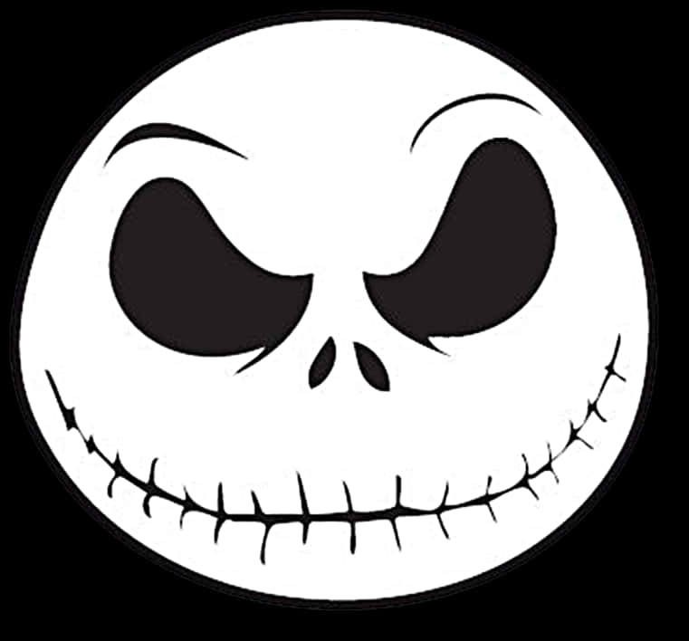 Jack Skellington Face Graphic PNG image