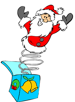 Jackinthe Box Santa Claus PNG image