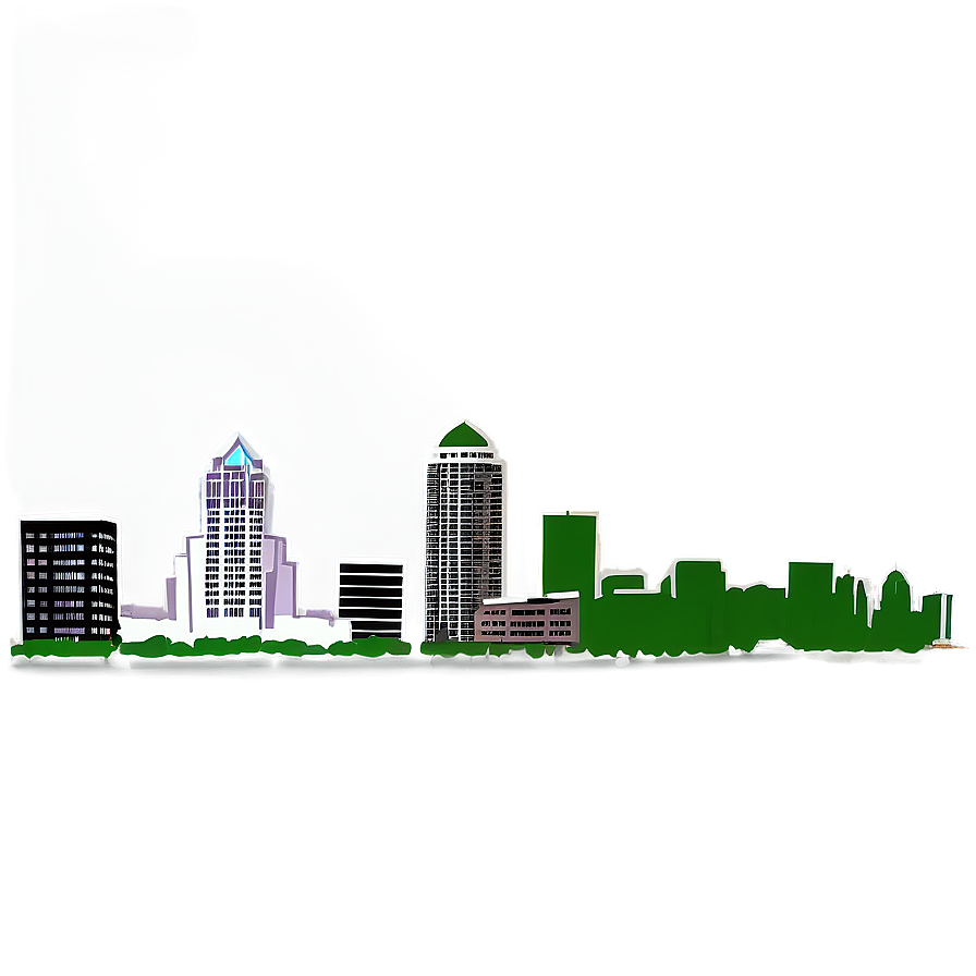 Jackson City Skyline Mississippi Png 06252024 PNG image