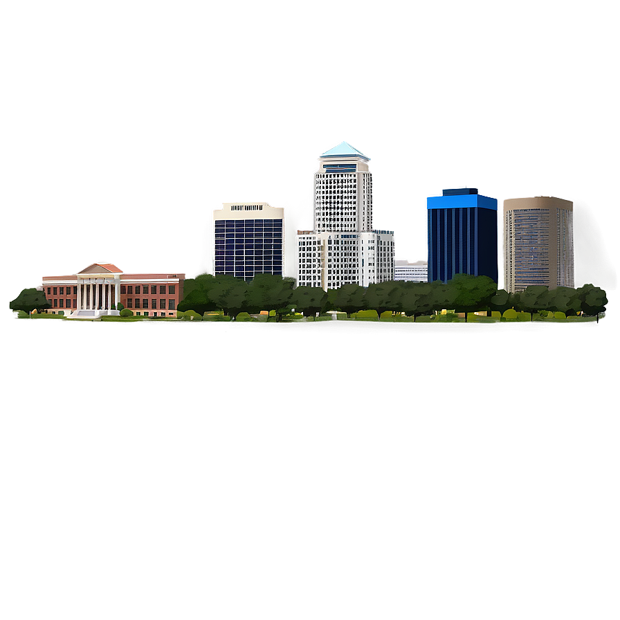 Jackson City Skyline Mississippi Png 06252024 PNG image