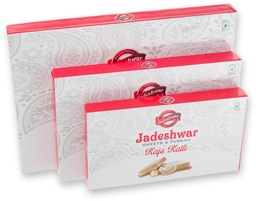 Jadeshwar Kaju Katli Packaging PNG image