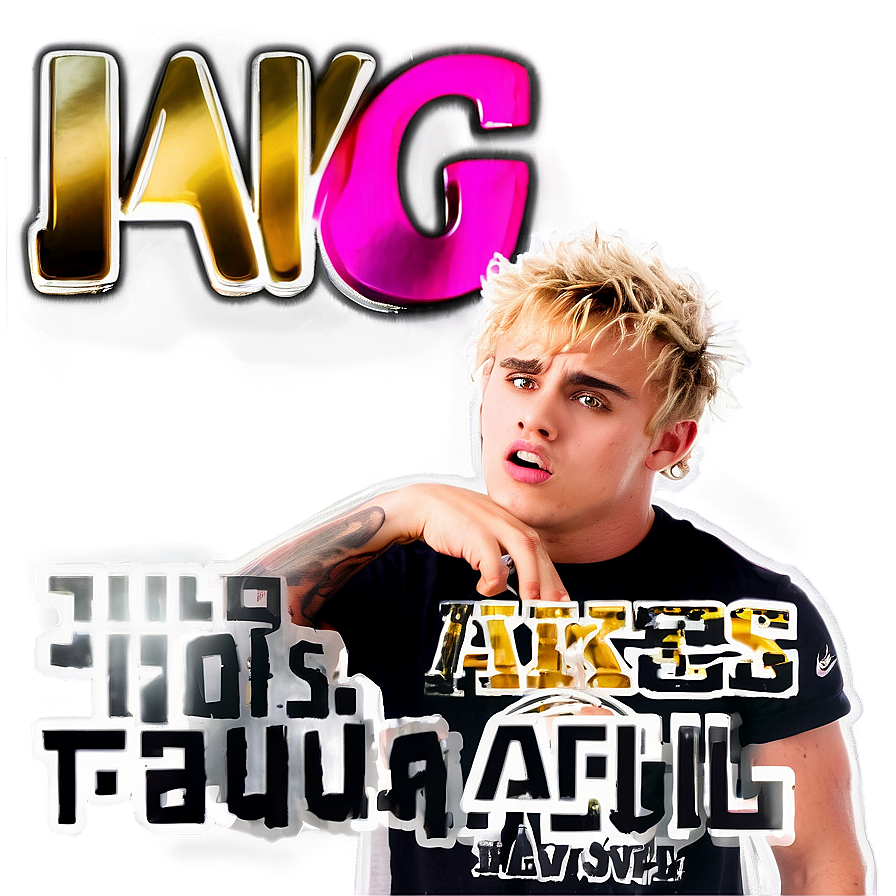 Jake Paul Stylized Portrait PNG image