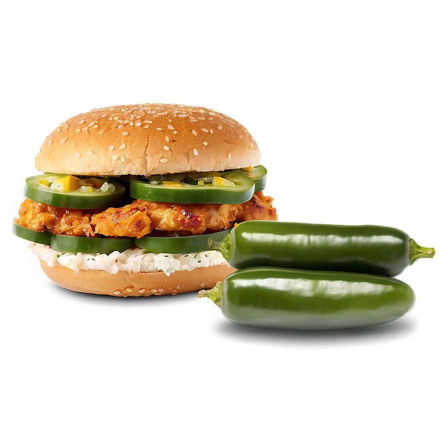 Jalapeno Popper Chicken Sandwich Png 06132024 PNG image