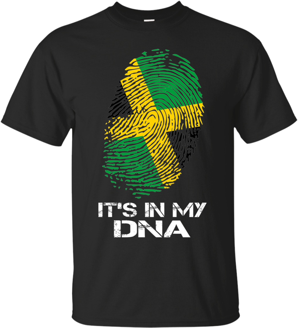 Jamaican D N A Themed T Shirt Design PNG image