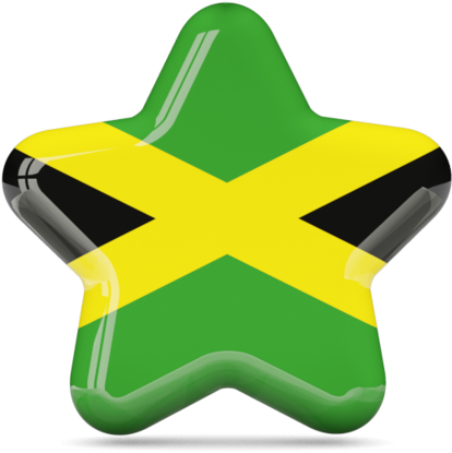 Jamaican Flag Star Balloon PNG image