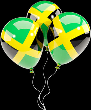 Jamaican Flag Themed Balloons PNG image