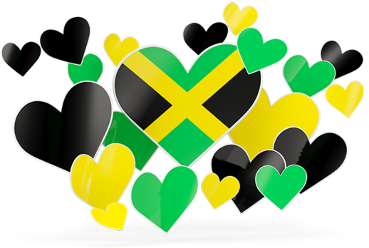 Jamaican Heart Celebration PNG image