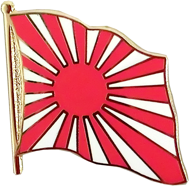 Japanese Rising Sun Flag Pin PNG image