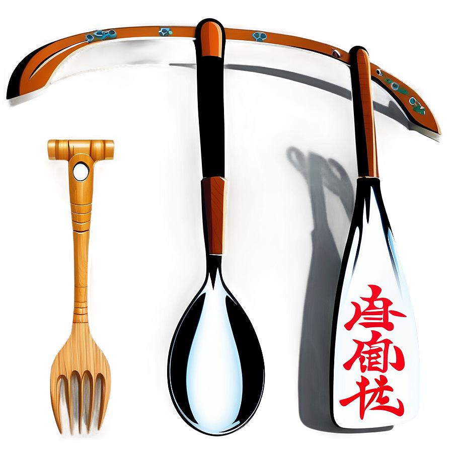 Japanese Style Utensils Png Ccw PNG image