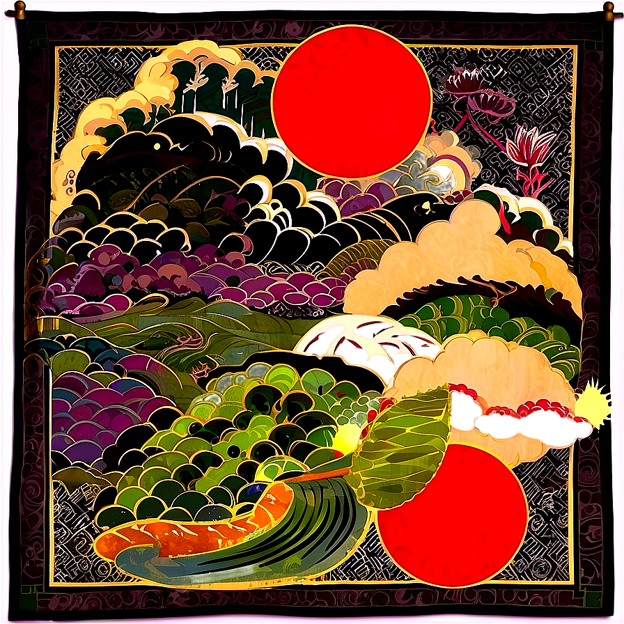 Japanese Tapestry Png 79 PNG image