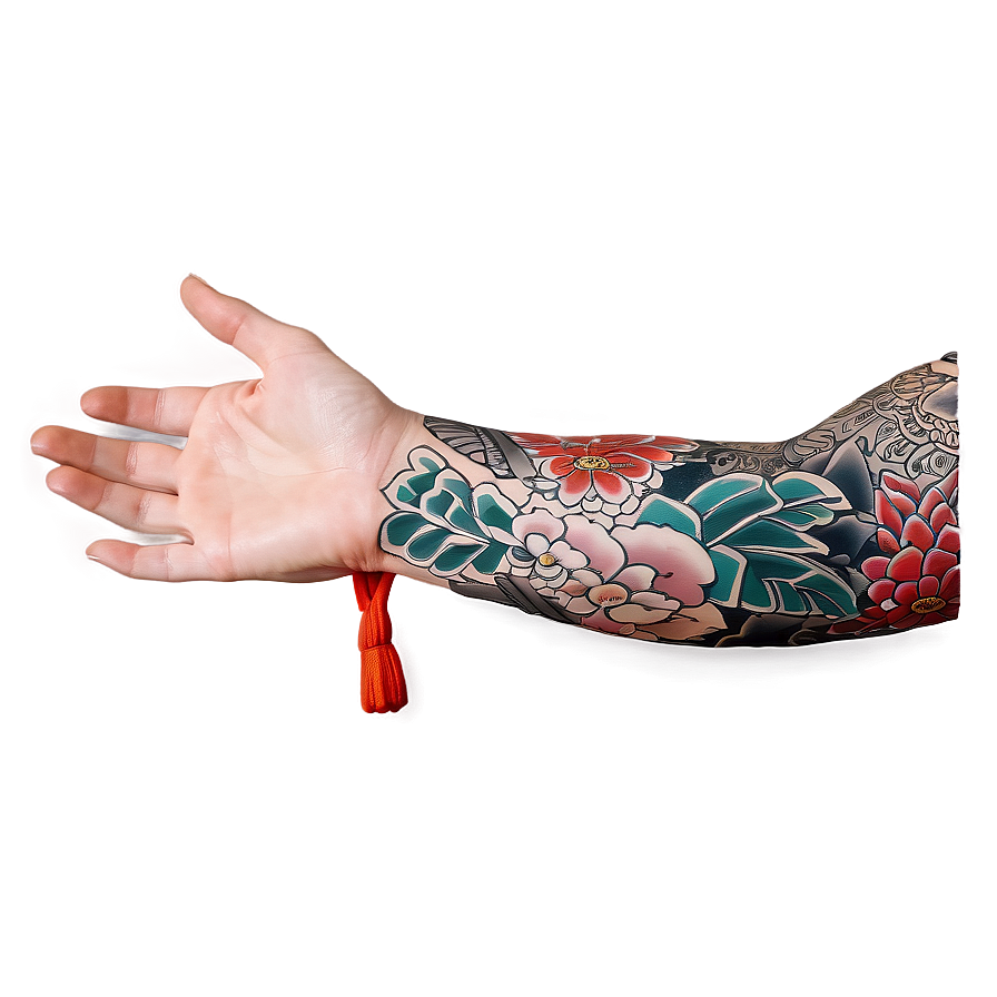 Japanese Tattoo Sleeve Illustration Png 3 PNG image