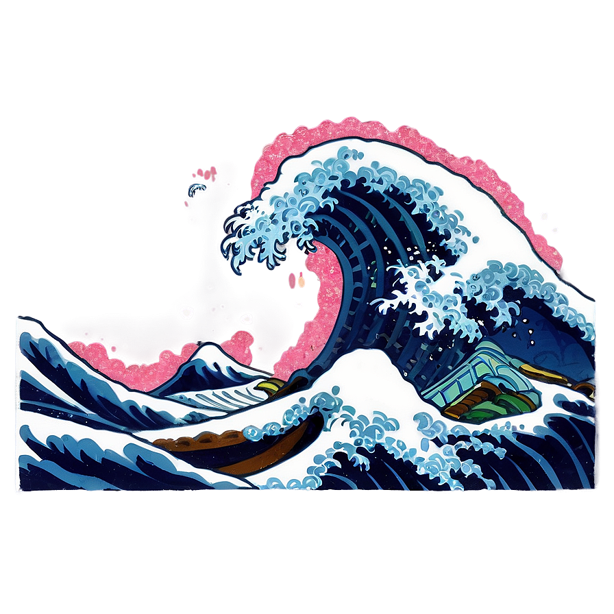 Japanese Wave Aesthetic Png Ujb PNG image