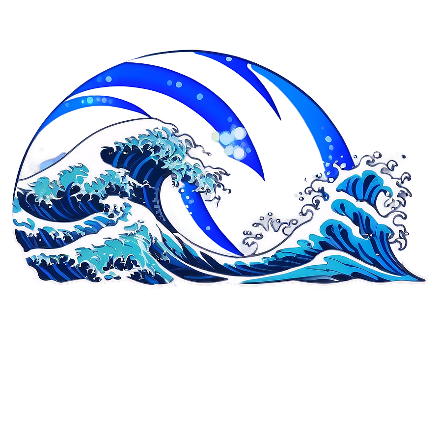 Japanese Wave Circle Png Eom PNG image