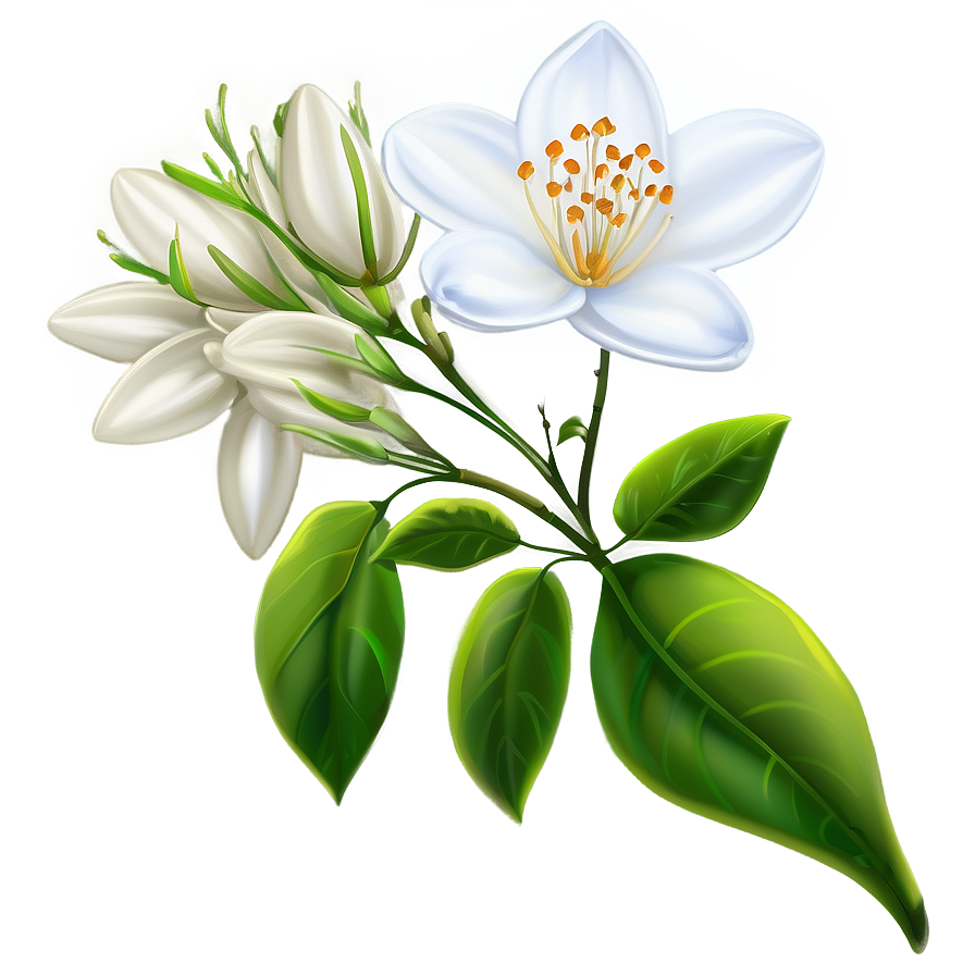 Jasmine Flower Drawing Png 05252024 PNG image