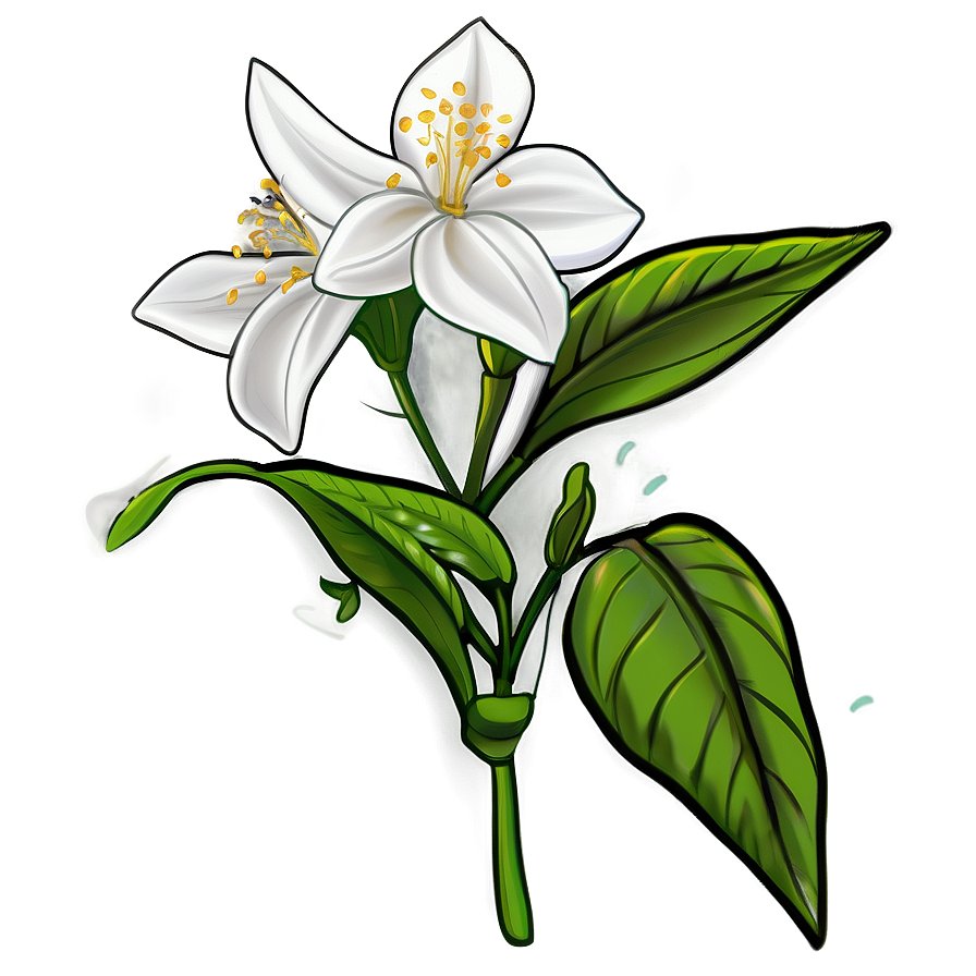 Jasmine Flower Drawing Png Ody9 PNG image