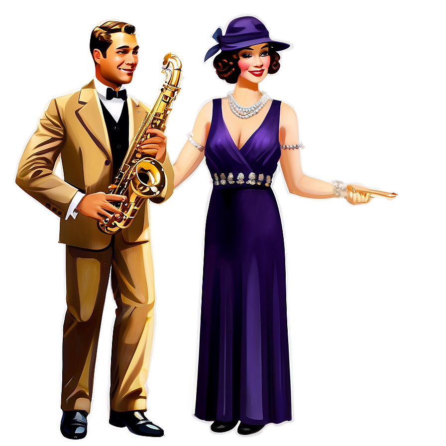 Jazz Age Party Png 06122024 PNG image