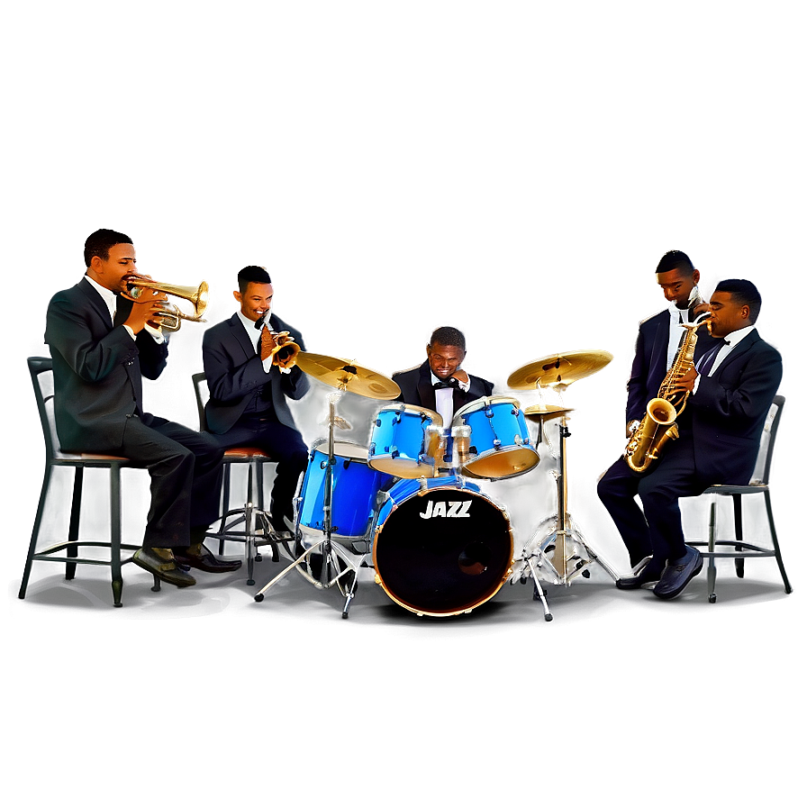 Jazz Band On Stage Png 06122024 PNG image