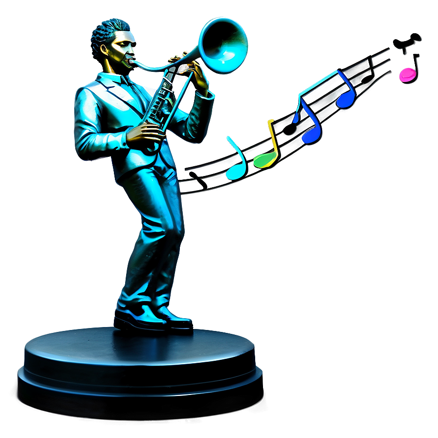 Jazz Musician Statue Png Ner PNG image