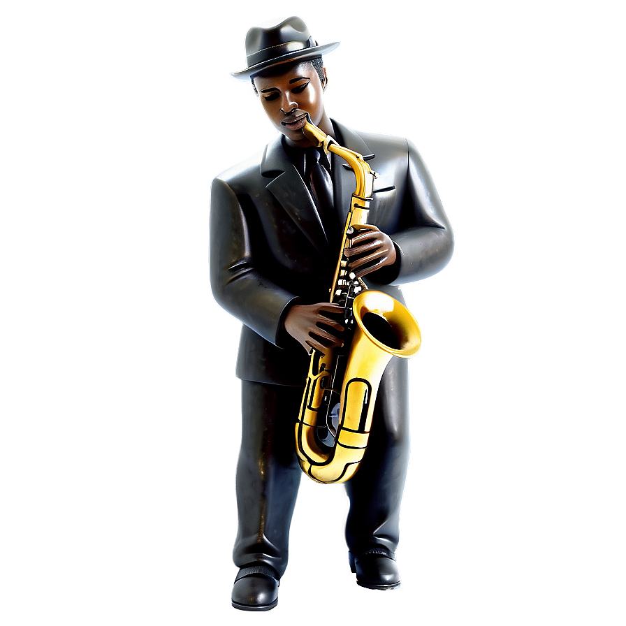 Jazz Musician Statue Png Vht PNG image