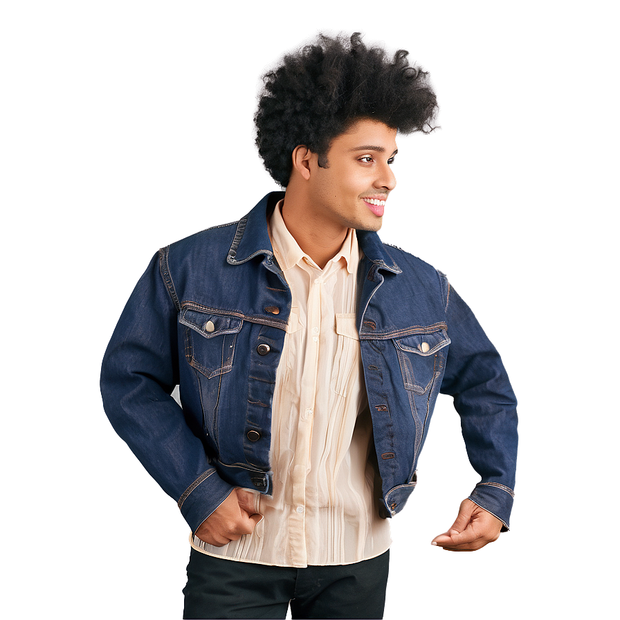 Jean Jacket With Pleats Png 11 PNG image