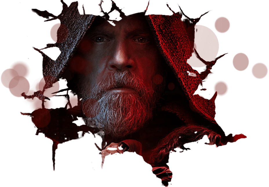 Jedi Master Luke Skywalker Artwork PNG image