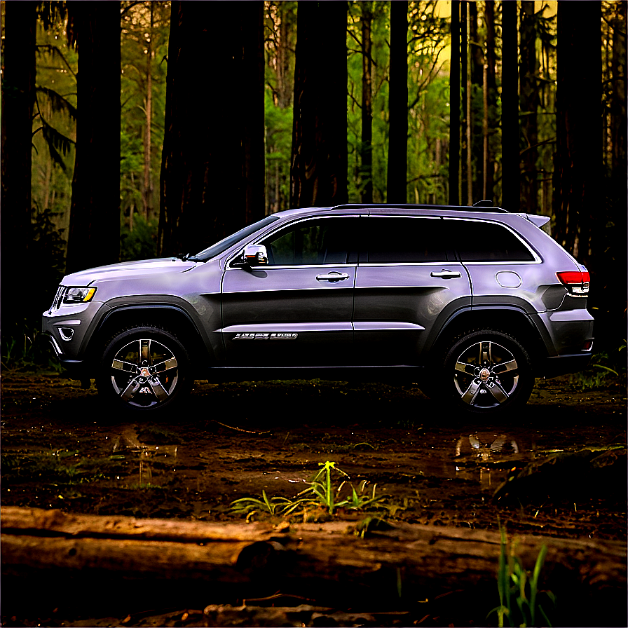 Jeep Grand Cherokee In Forest Trail Png 06292024 PNG image