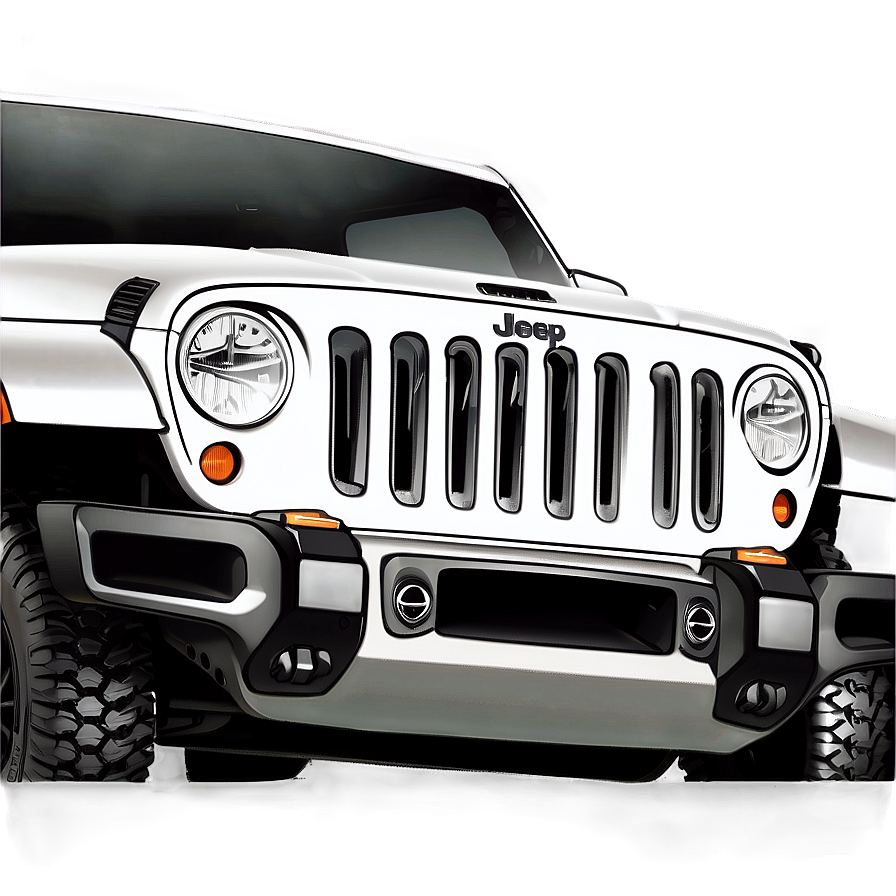 Jeep Grill Sketch Png 7 PNG image