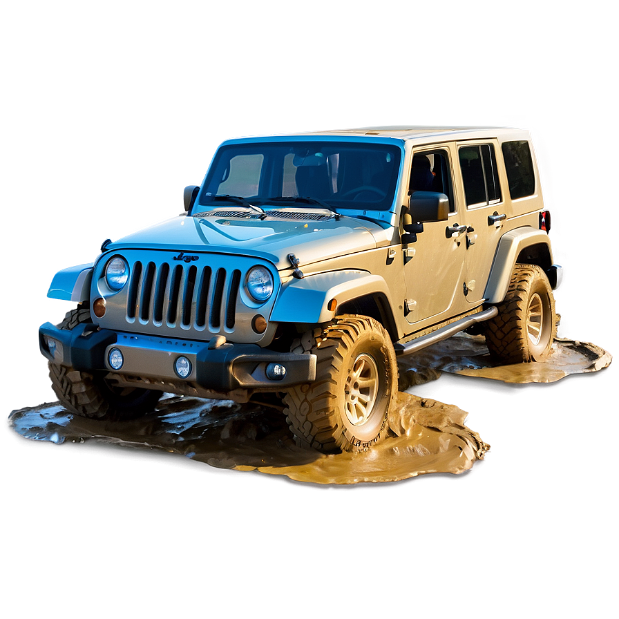 Jeep In Mud Off-roading Png 7 PNG image