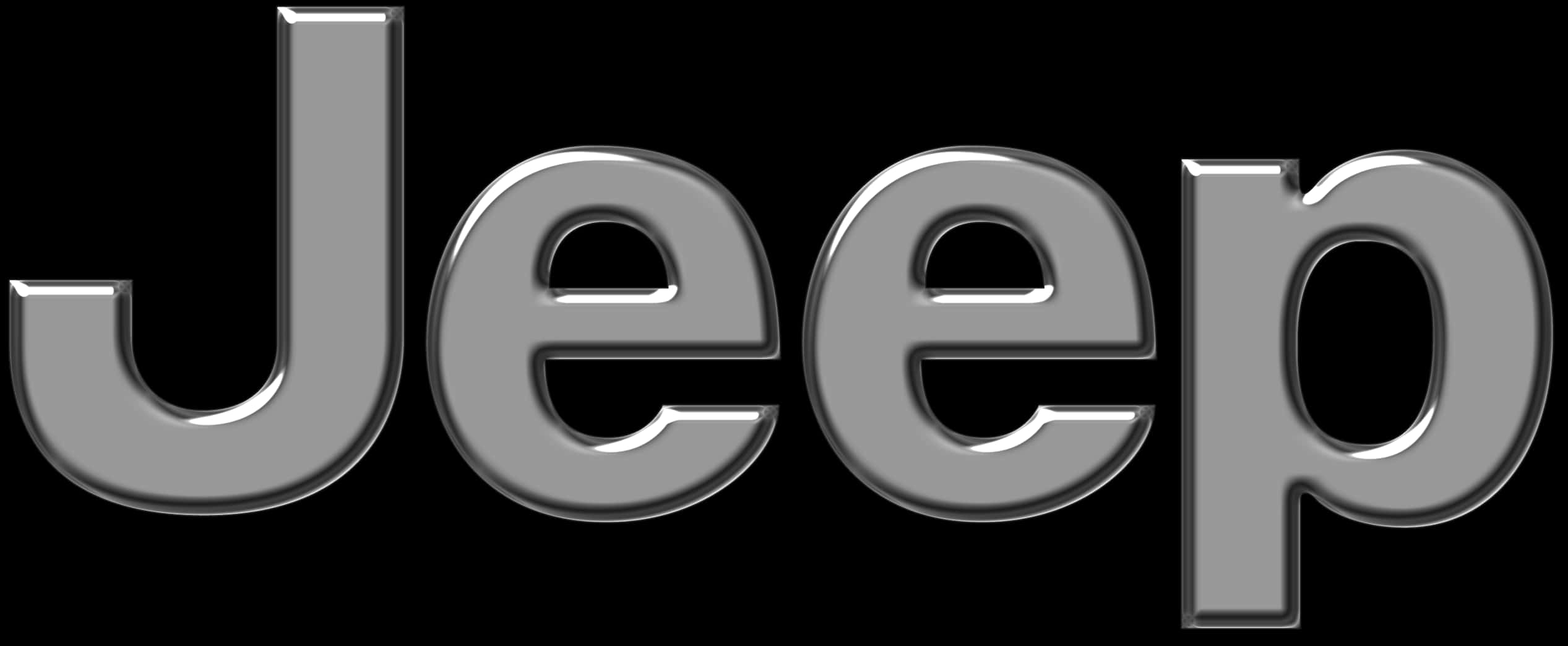 Jeep Logo Blackand Silver PNG image