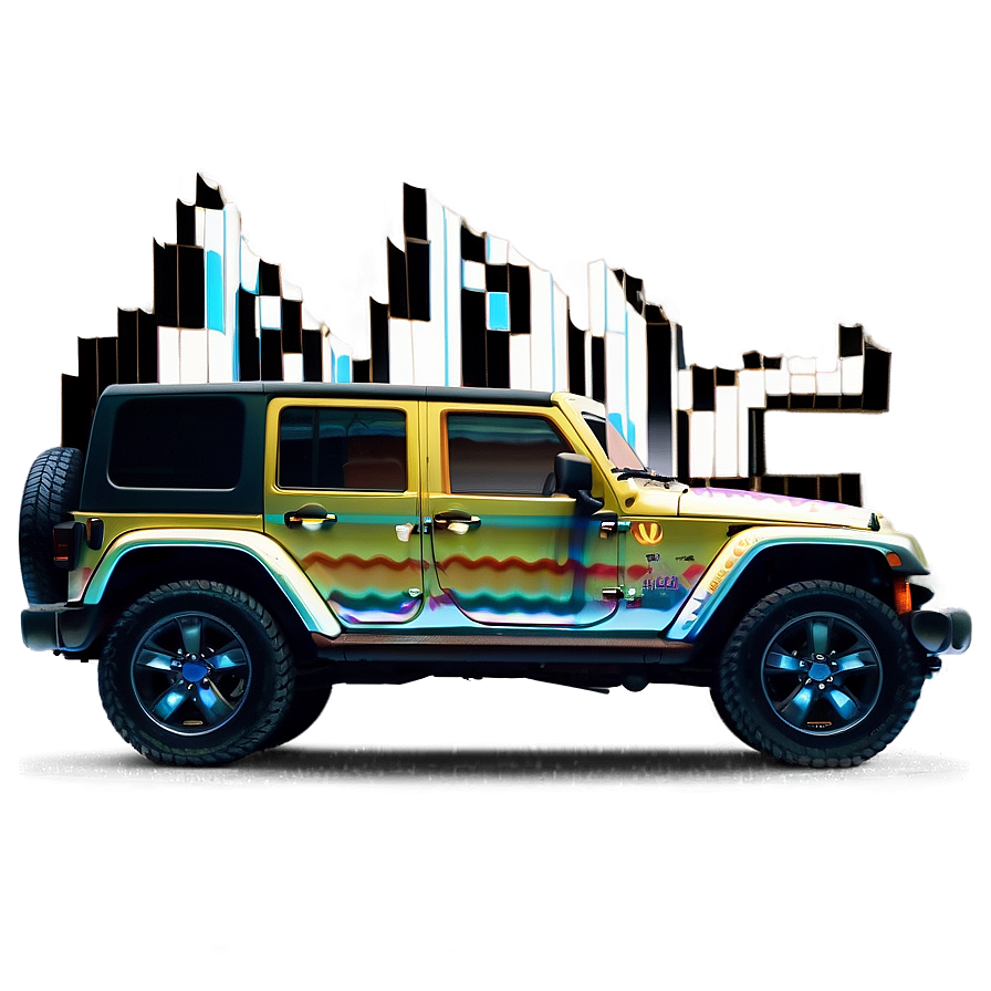 Jeep Wave Glitch Art Png 47 PNG image