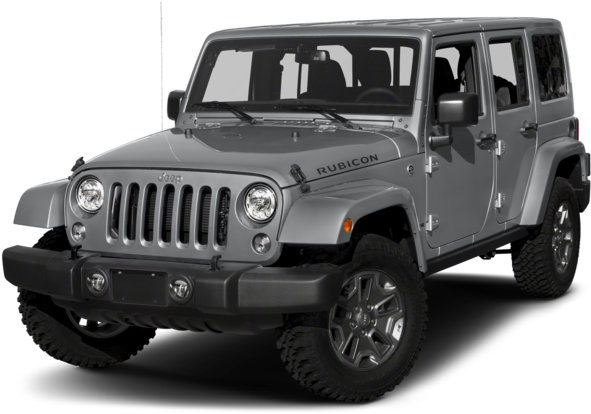 Jeep Wrangler Rubicon Silver PNG image