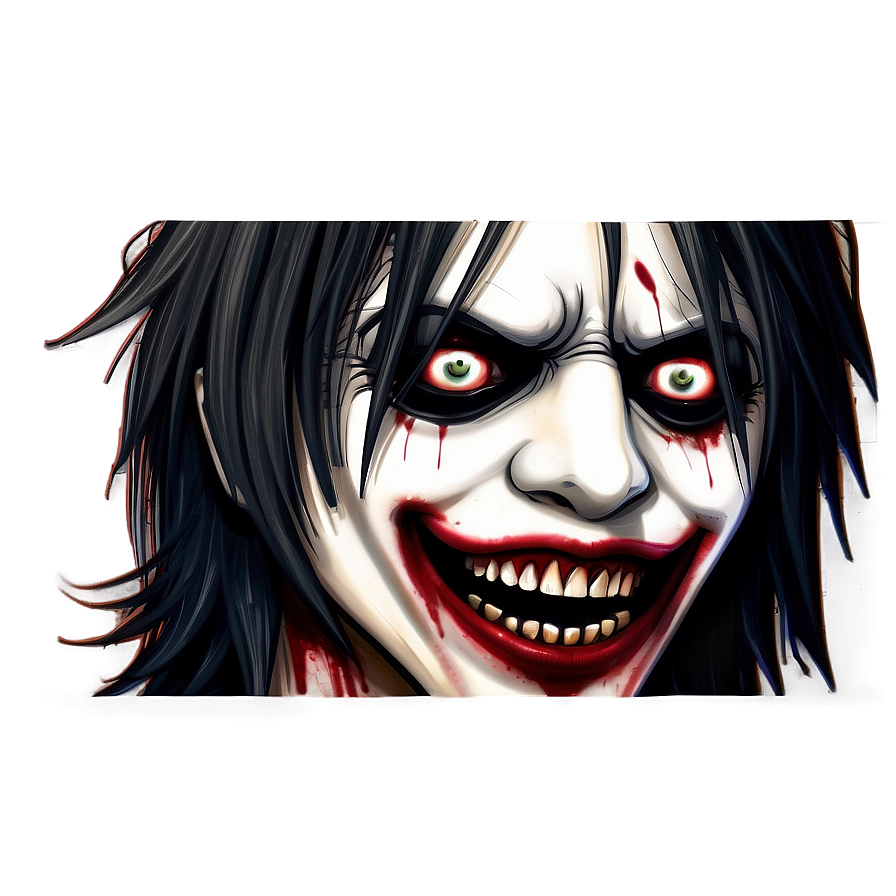 Jeff The Killer's Gruesome Face Png 06252024 PNG image