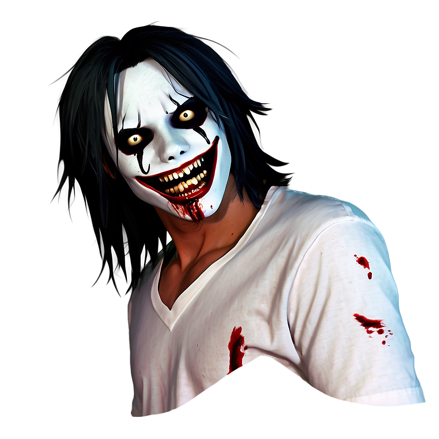 Jeff The Killer's Gruesome Face Png 06252024 PNG image