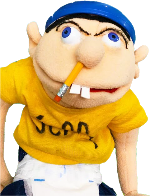 Jeffy Puppet With Penciland Diaper PNG image