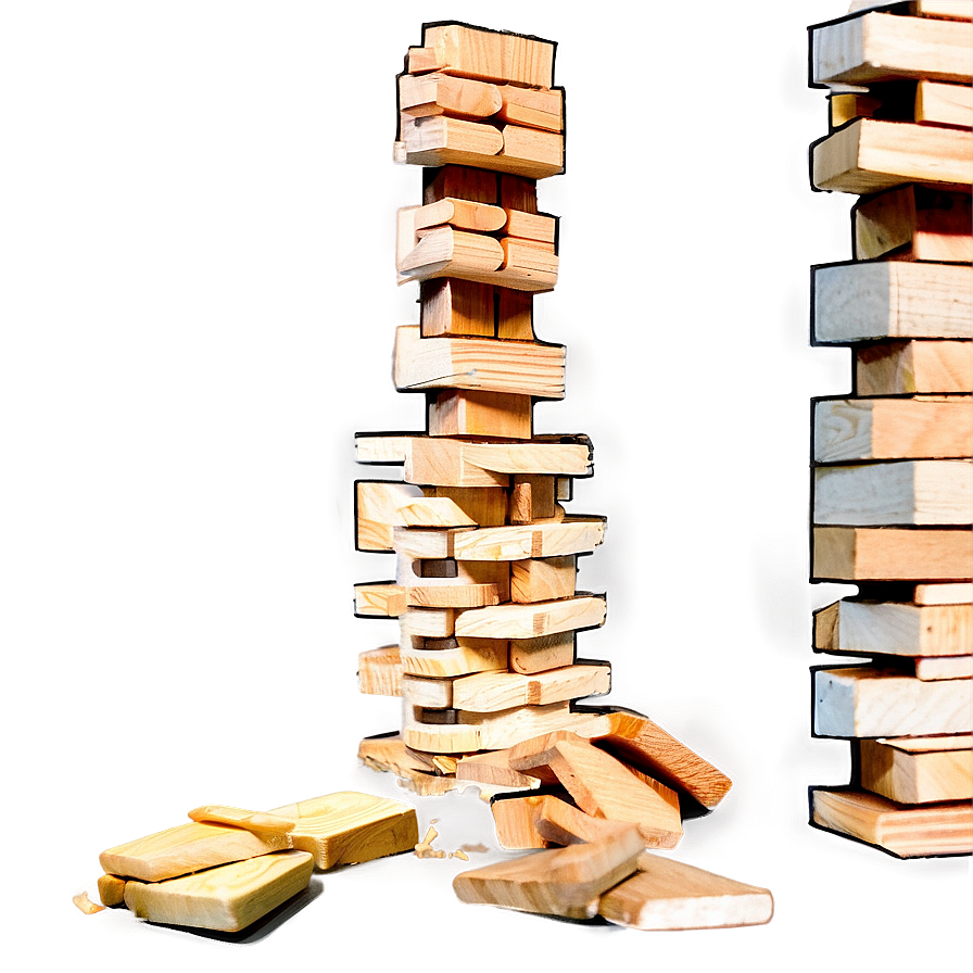 Jenga Tower Collapse Png Pml PNG image