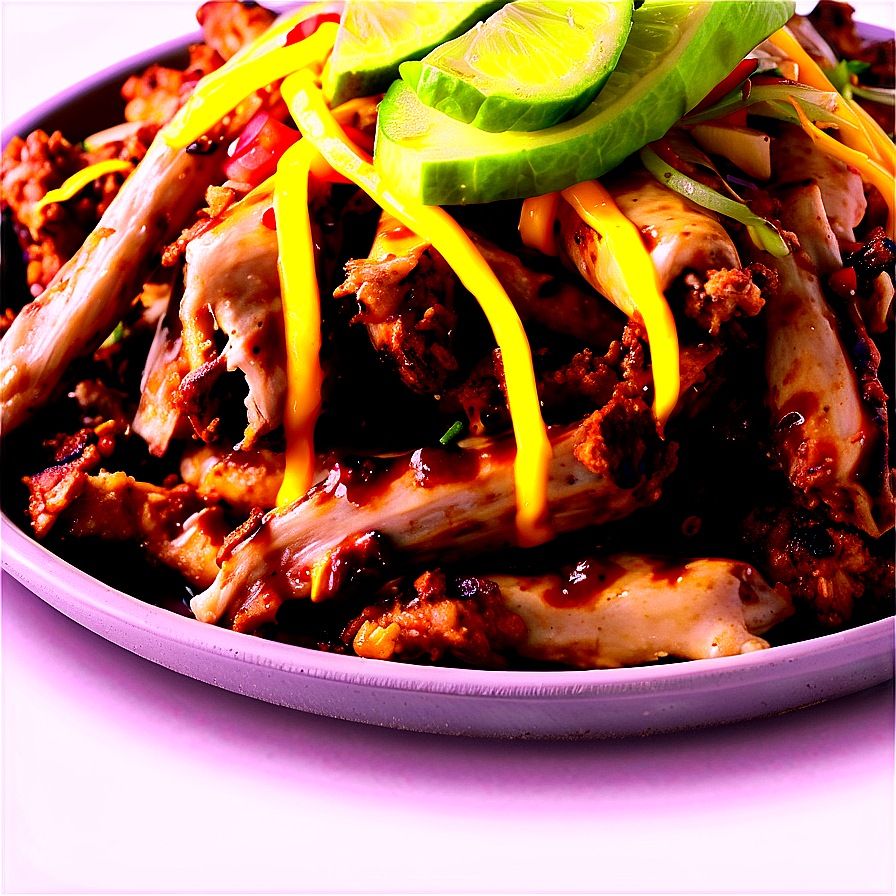 Jerk Chicken Loaded Fries Png Msd PNG image