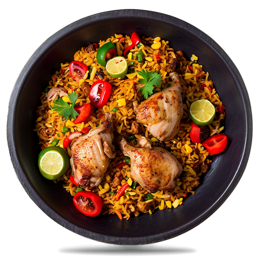 Jerk Chicken Paella Fusion Png 06282024 PNG image