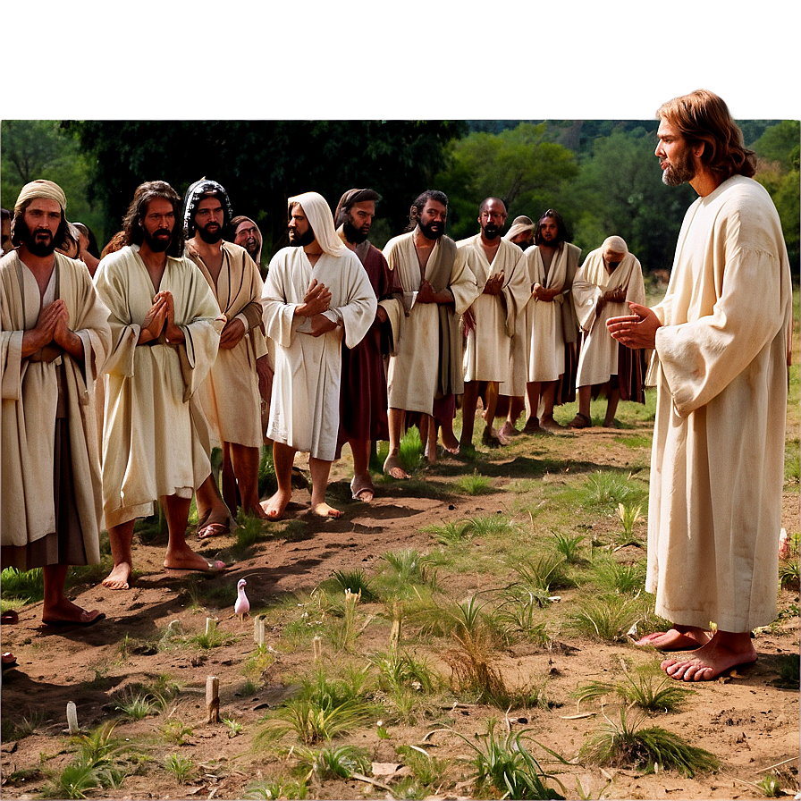 Jesus And The Ten Lepers Png 05032024 PNG image