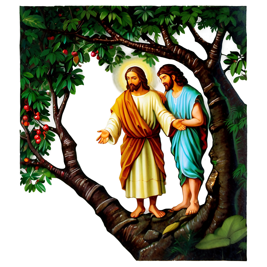 Jesus And Zacchaeus Png 05032024 PNG image