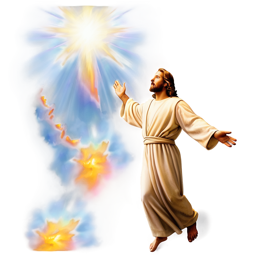 Jesus Christ Ascending To Heaven Png Puj PNG image