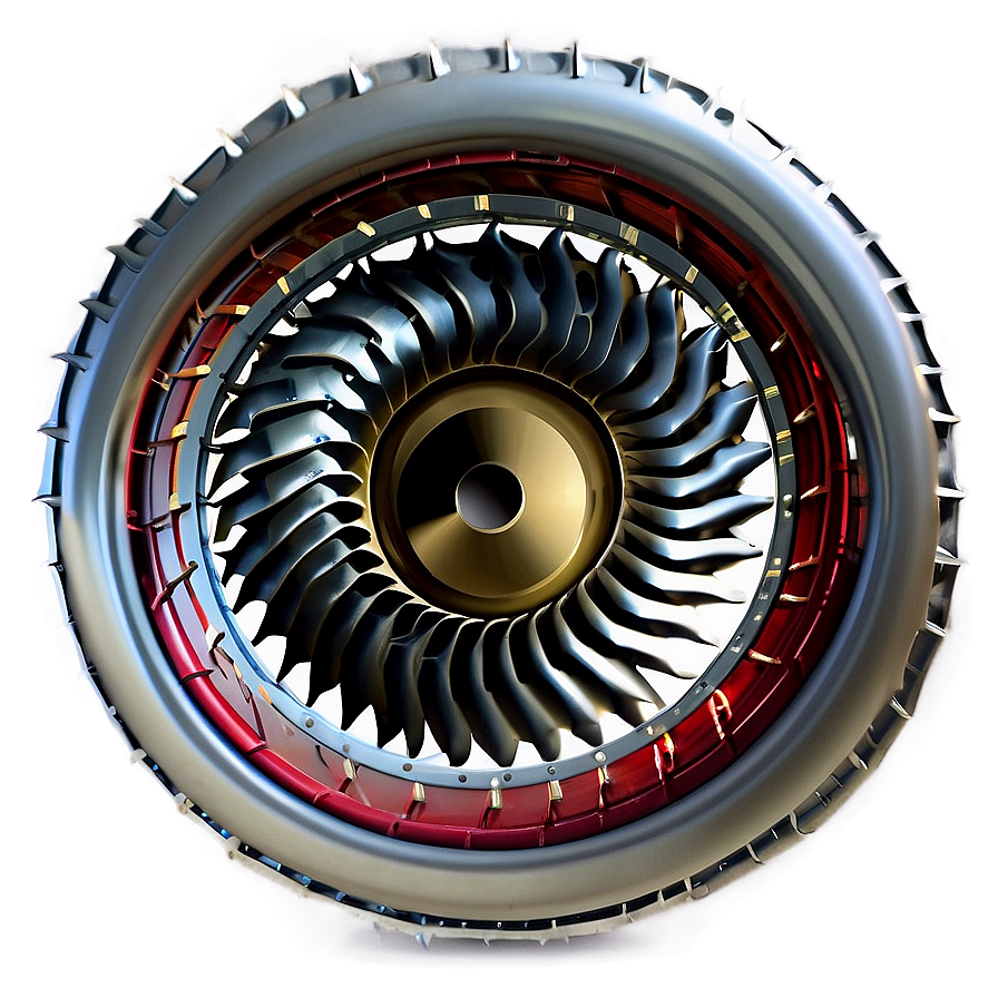 Jet Engine Turbine Display Png 06292024 PNG image