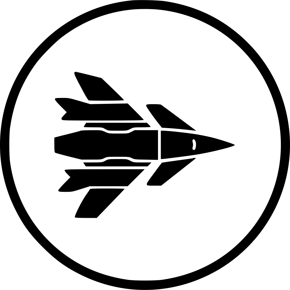 Jet Fighter Silhouette Icon PNG image