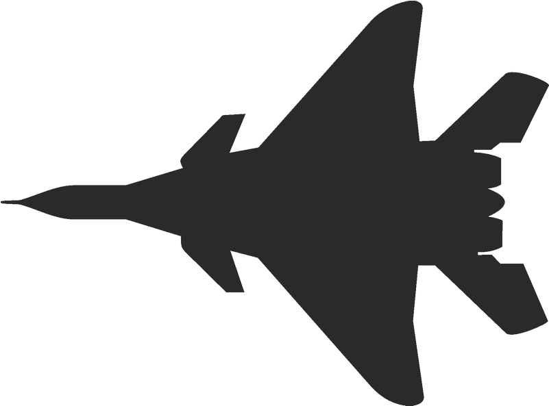 Jet Fighter Silhouette Vector PNG image