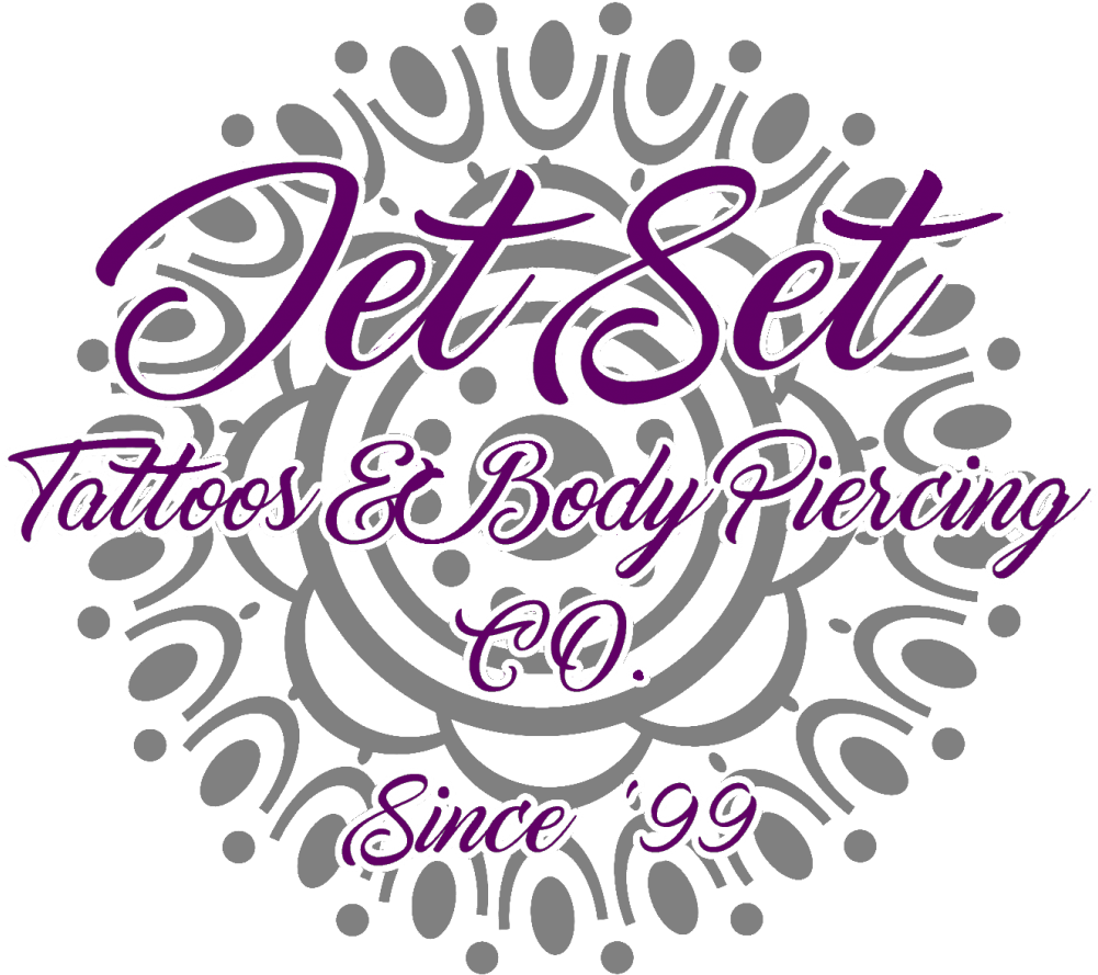 Jet Set Tattoos Body Piercing Logo PNG image