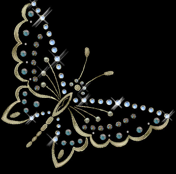 Jeweled Butterfly Graphic PNG image