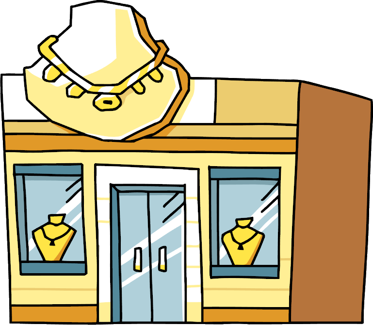 Jewelry Storefront Cartoon PNG image